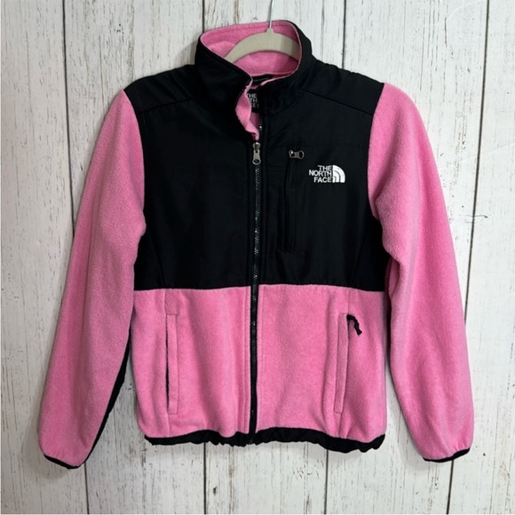 The North Face Fleece Zip Up Jacket Pink Black Size XS - Picture 1 of 8